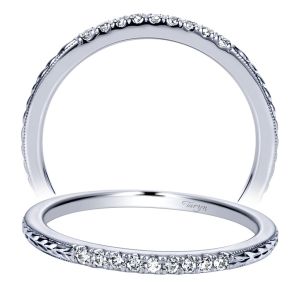 Taryn 14 Karat White Gold Straight Wedding Band TW8636W44JJ