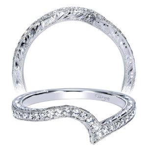 Taryn 14 Karat White Gold Curved Wedding Band TW8640W44JJ