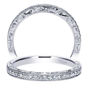 Taryn 14 Karat White Gold Straight Wedding Band TW8670W44JJ