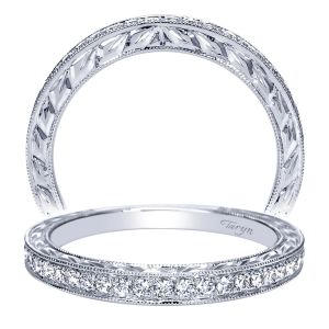 Taryn 14 Karat White Gold Straight Wedding Band TW8680W44JJ