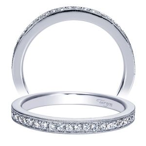 Taryn 14 Karat White Gold Straight Wedding Band TW8682W44JJ