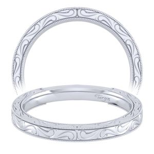 Taryn 14 Karat White Gold Round Straight Wedding Band TW8688W4JJJ