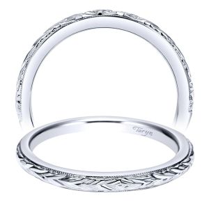 Taryn 14 Karat White Gold Round Straight Wedding Band TW8691W4JJJ