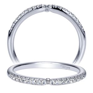 Taryn 14 Karat White Gold Curved Wedding Band TW8695W44JJ