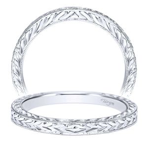 Taryn 14 Karat White Gold Straight Wedding Band TW8696W4JJJ