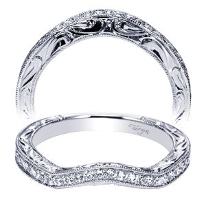 Taryn 14 Karat White Gold Curved Wedding Band TW8711W44JJ