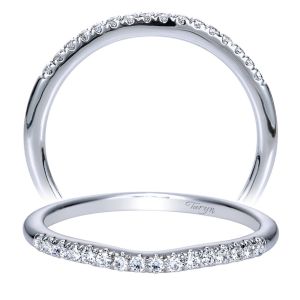 Taryn 14 Karat White Gold Curved Wedding Band TW8722W44JJ