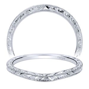 Taryn 14 Karat White Gold Curved Wedding Band TW8728W4JJJ