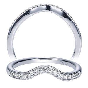 Taryn 14 Karat White Gold Curved Wedding Band TW8738R2W44JJ