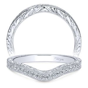 Taryn 14 Karat White Gold Round Curved Wedding Band TW8794W44JJ