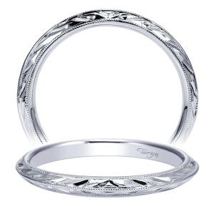 Taryn 14 Karat White Gold Curved Wedding Band TW8801W4JJJ