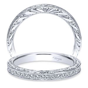 Taryn 14 Karat White Gold Straight Wedding Band TW8802W44JJ