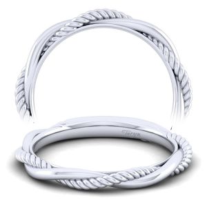 Taryn 14 Karat White Gold Curved Wedding Band TW8817W4JJJ