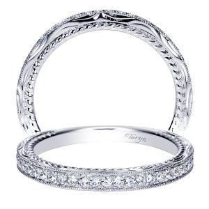 Taryn 14 Karat White Gold Straight Wedding Band TW8818W44JJ