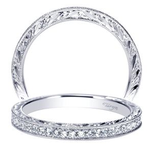 Taryn 14 Karat White Gold Straight Wedding Band TW8821W44JJ