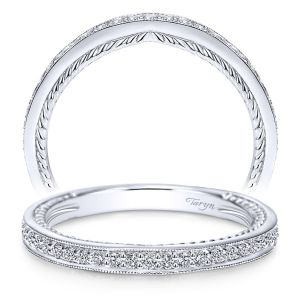 Taryn 14 Karat White Gold Straight Wedding Band TW8826W44JJ