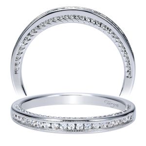 Taryn 14 Karat White Gold Straight Wedding Band TW8828W44JJ