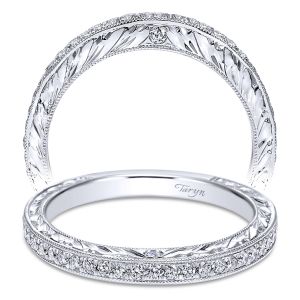 Taryn 14 Karat White Gold Straight Wedding Band TW8839W44JJ