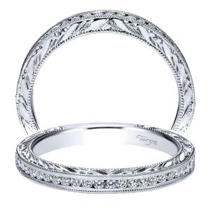 Taryn 14 Karat White Gold Straight Wedding Band TW8852W44JJ
