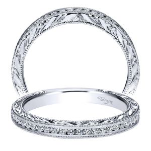 Taryn 14 Karat White Gold Straight Wedding Band TW8852W44JJ