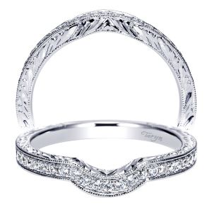 Taryn 14 Karat White Gold Curved Wedding Band TW8853W44JJ