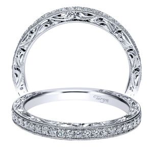 Taryn 14 Karat White Gold Straight Wedding Band TW8856W44JJ