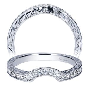 Taryn 14 Karat White Gold Curved Wedding Band TW8857W44JJ