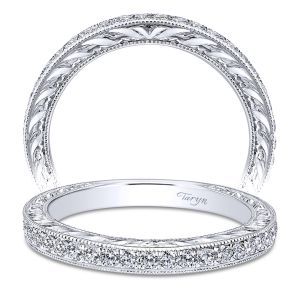 Taryn 14 Karat White Gold Straight Wedding Band TW8918W44JJ