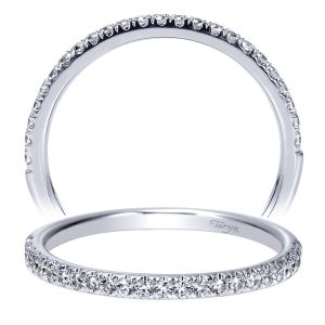 Taryn 14 Karat White Gold Round Straight Wedding Band TW8995W44JJ