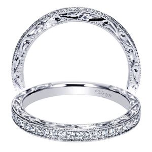 Taryn 14 Karat White Gold Straight Wedding Band TW9012W44JJ