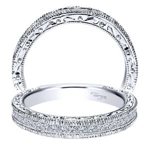 Taryn 14 Karat White Gold Straight Wedding Band TW9019W44JJ