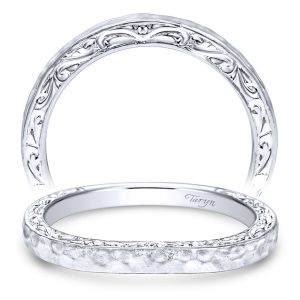 Taryn 14 Karat White Gold Round Straight Wedding Band TW9059W4JJJ