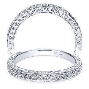 Taryn 14 Karat White Gold Straight Wedding Band TW9074W44JJ