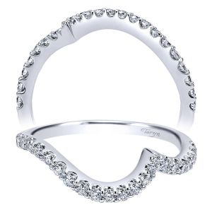 Taryn 14 Karat White Gold Curved Wedding Band TW911728R0W44JJ