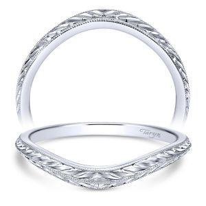 Taryn 14 Karat White Gold Curved Wedding Band TW911781R0W4JJJ