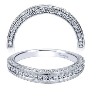 Taryn 14 Karat White Gold Curved Wedding Band TW911798R0W44JJ