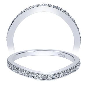 Taryn 14 Karat White Gold Curved Wedding Band TW911882R0W44JJ