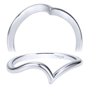 Taryn 14 Karat White Gold Curved Wedding Band TW9178W4JJJ