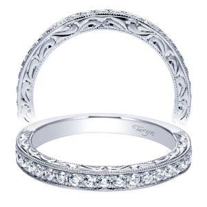 Taryn 14 Karat White Gold Curved Wedding Band TW9205W44JJ