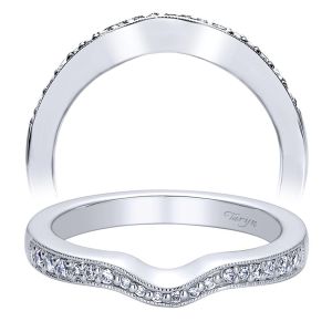 Taryn 14 Karat White Gold Curved Wedding Band TW9302W44JJ