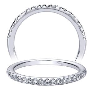 Taryn 14 Karat White Gold Round Straight Wedding Band TW9319W44JJ