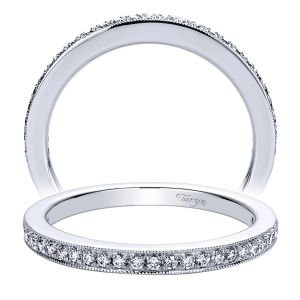 Taryn 14 Karat White Gold Straight Wedding Band TW9334W44JJ