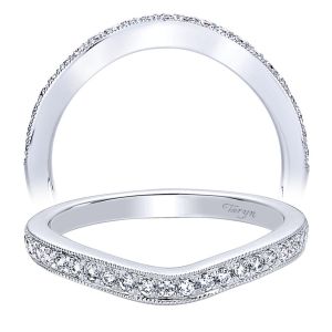 Taryn 14 Karat White Gold Curved Wedding Band TW9357W44JJ