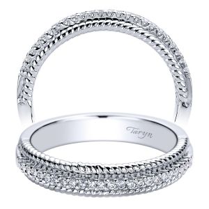 Taryn 14 Karat White Gold Straight Wedding Band TW9399W44JJ