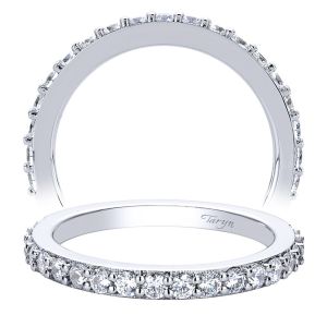 Taryn 14 Karat White Gold Straight Wedding Band TW9417W44JJ