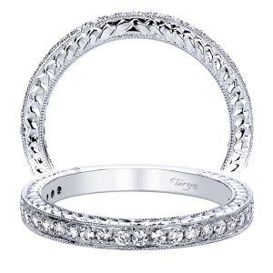 Taryn 14 Karat White Gold Straight Wedding Band TW9419W44JJ