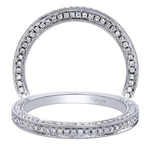 Taryn 14 Karat White Gold Straight Wedding Band TW9421W44JJ