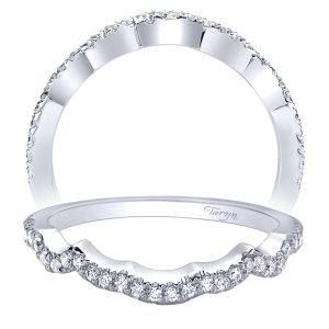 Taryn 14 Karat White Gold Curved Wedding Band TW9442W44JJ