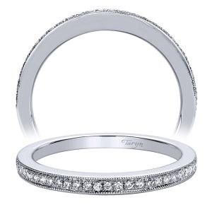 Taryn 14 Karat White Gold Straight Wedding Band TW9509W44JJ