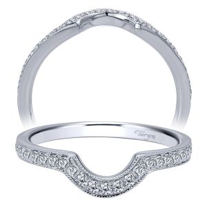 Taryn 14 Karat White Gold Curved Wedding Band TW98512R0W44JJ